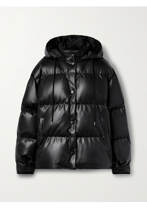 Stella McCartney - + Net Sustain Hooded Quilted Padded Vegetarian Leather Jacket - Black - IT34,IT36,IT38,IT40,IT42,IT44,IT46,IT48