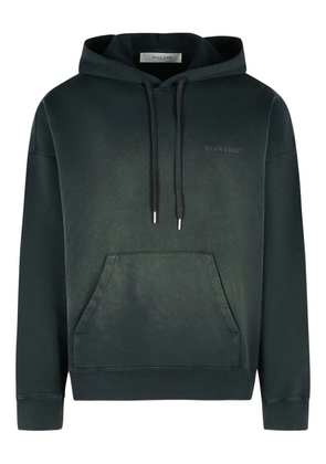 Golden Goose drawstring logo-embroidery hoodie - Green