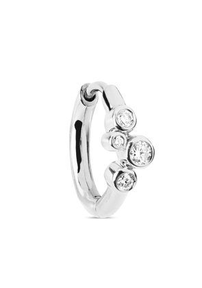 Maria Black 14kt white gold Elena diamond huggie earring - Silver