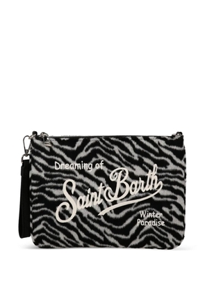 MC2 Saint Barth Parisienne zebra clutch bag - Black