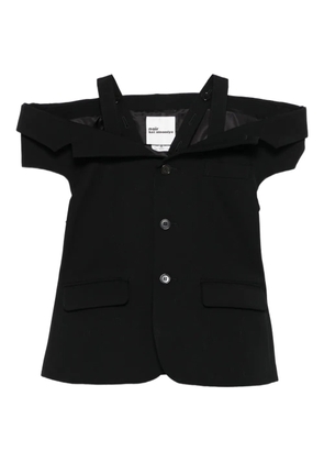 Noir Kei Ninomiya off-the-shoulder fitted jacket - Black