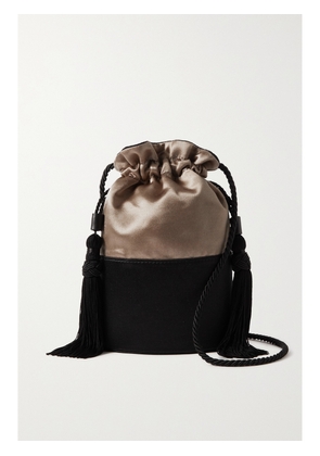 Hunting Season - Lola Two-tone Satin Bucket Bag - Gold - One size