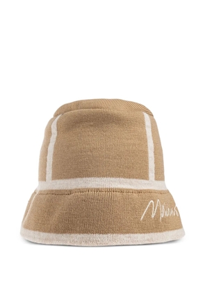 Moschino panelled bucket hat - Neutrals