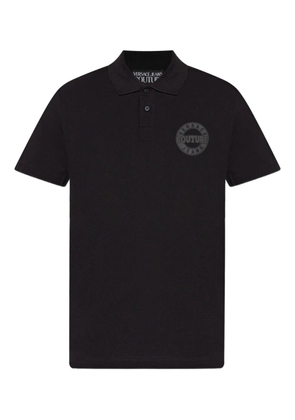 Versace Jeans Couture logo cotton polo shirt - Black