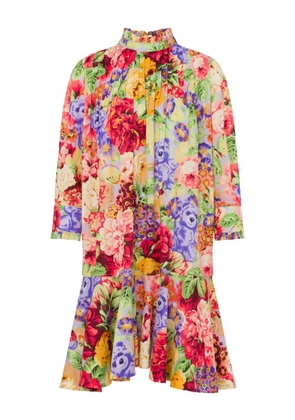 Moschino floral-print ruffled mini dress - Red