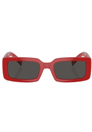 Dolce & Gabbana Eyewear logo-print rectangle-frame sunglasses - Red