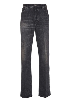 Ferragamo stonewashed denim straight-leg jeans - Black