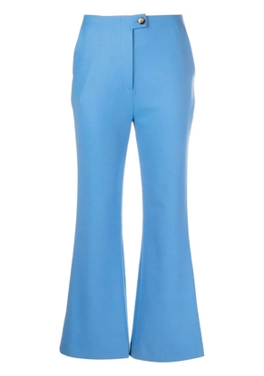 Nanushka cropped kick flare trousers - Blue