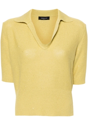 Fabiana Filippi sequin-embellished polo jumper - Green
