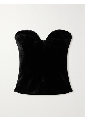 ROLAND MOURET - Strapless Velvet Top - Black - UK 4,UK 6,UK 8,UK 10,UK 12,UK 14,UK 16