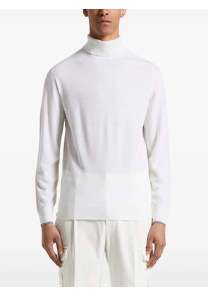 Peserico roll-neck wool-cashmere sweater - White