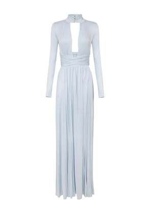 Elisabetta Franchi draped crossover maxi dress - Blue