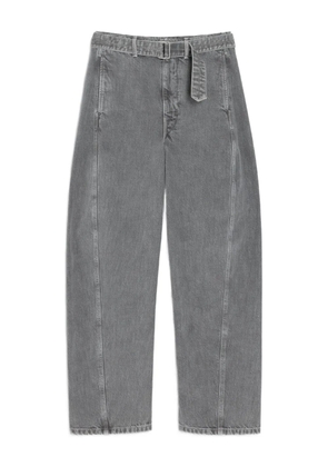 LEMAIRE buckle-closure panelled jeans - Grey