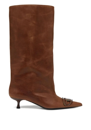 Diesel 39mm Venus leather knee-high boots - Brown