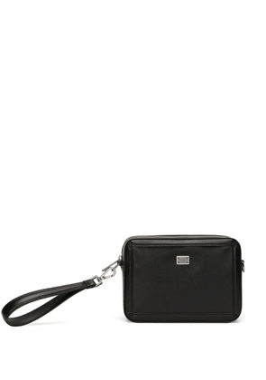 Dolce & Gabbana logo-plaque crossbody bag - Black