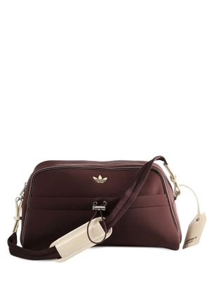 adidas logo-embroidered shoulder bag - Brown
