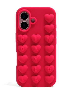 Bimba y Lola heart-embellished iPhone 16 case - Red