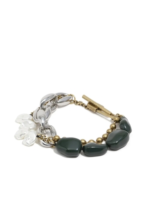 Bimba y Lola safety-pin beaded bracelet - Gold