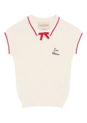 Valentino Garavani bow-detailing top - Neutrals