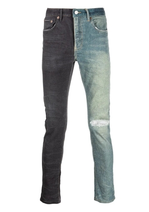 Purple Brand two-tone distressed jeans - Blue