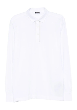 Zegna long-sleeve polo shirt - White