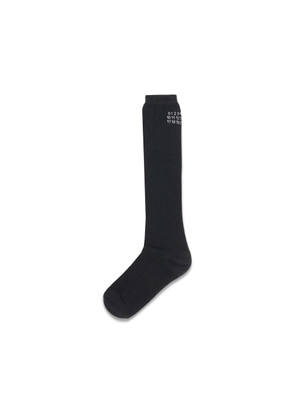 MM6 Black Viscose Socks - S