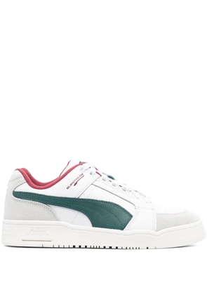 PUMA colour-block panelled leather low-top sneakers - White
