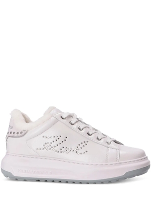 Karl Lagerfeld studded platform sneakers - White