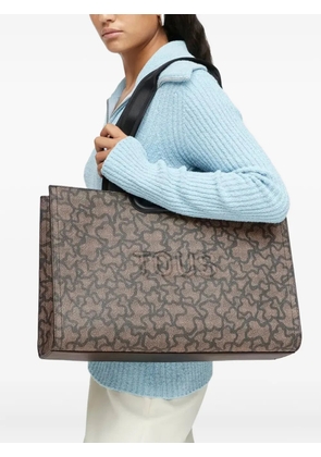 TOUS bear-print top-handle tote bag - Black