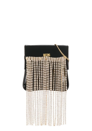 GCDS mini rhinestone crossbody bag - Black