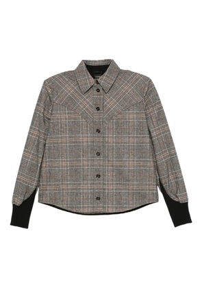 PINKO checked panelled shirt - Grey