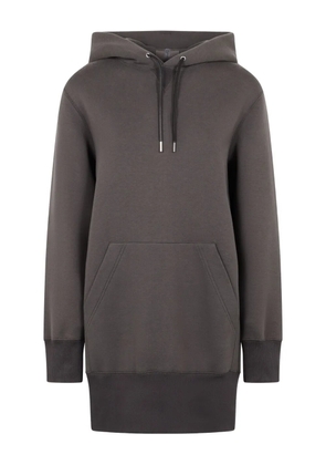 sacai ribbed-edge hoodie - Brown