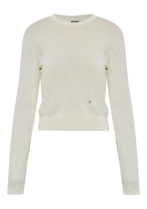 Moschino logo-detail wool sweater - Neutrals