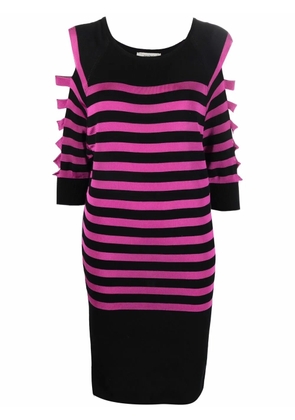 Jean Paul Gaultier Pre-Owned 2000s striped cut-out dress - Pink