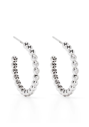 Pragnell 18kt white gold Bohemia diamond large hoop earrings - Silver