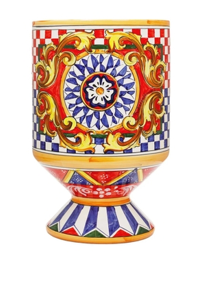 Dolce & Gabbana geometric-patterned ceramic vase - Multicolour
