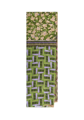 MALIPARMI floral geometric print scarf - Green