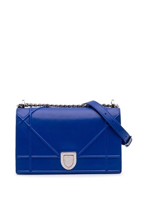 Christian Dior Pre-Owned 2016 Medium Lambskin Diorama Flap crossbody bag - Blue