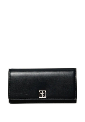 Calvin Klein monogram-logo leather bifold wallet - Black