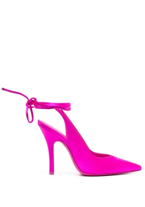 The Attico Venus 105mm satin slingback pumps - Pink
