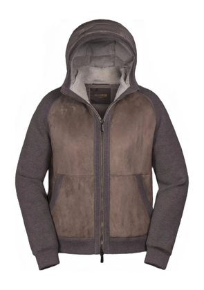 Moorer Daran zip-up padded jacket - Brown