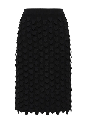 MALIPARMI textured midi skirt - Black