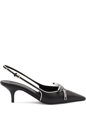 Miu Miu 55mm leather slingback pumps - Black