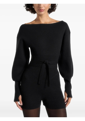 Manière De Voir Raya off-shoulder playsuit - Black