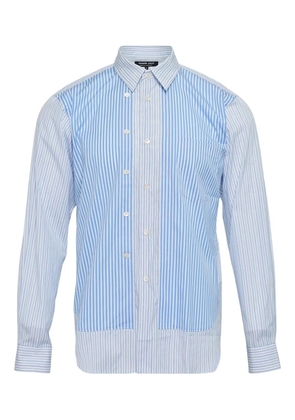 Comme des Garçons Homme Deux striped panelled shirt - Blue