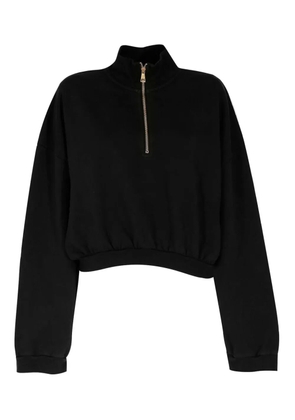 Haikure high-neck zip-up sweatshirt - Black