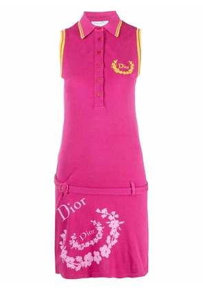 Christian Dior Pre-Owned 2004 pre-owned logo-printed polo dress - Pink