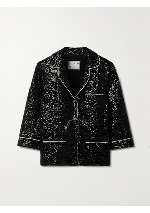 IN THE MOOD FOR LOVE - Sofia Sequined Tulle Jacket - Black - x small,small,medium,large,x large