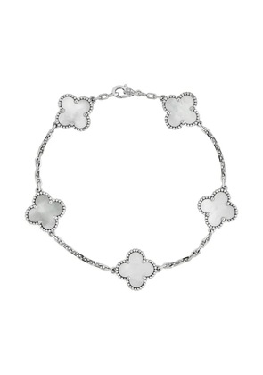 Van Cleef & Arpels Vintage 18K white gold Alhambra mother of pearl bracelet - Silver