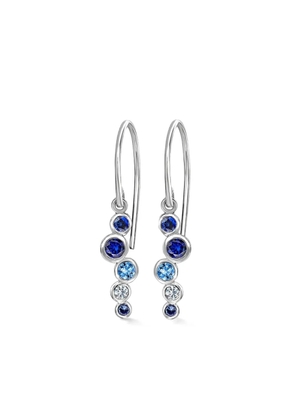 DOWER AND HALL 18kt white gold Cascade sapphire and aquamarine earrings - Silver